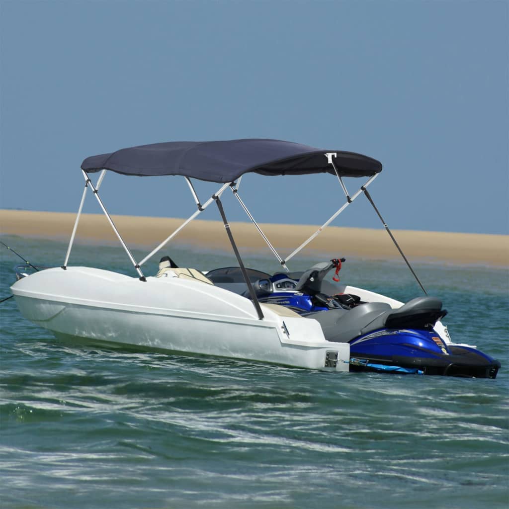 VidaXL Bimini-Top 4 Bögen mit Seitenwänden 243x(185-198)x137 cm