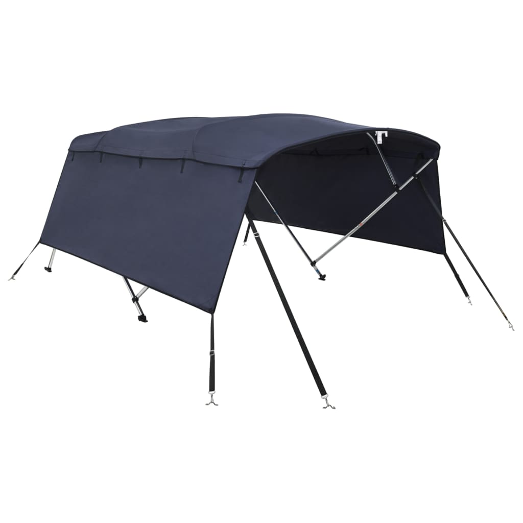 VidaXL Bimini-Top 4 Bögen mit Seitenwänden 243x(200-213)x137 cm