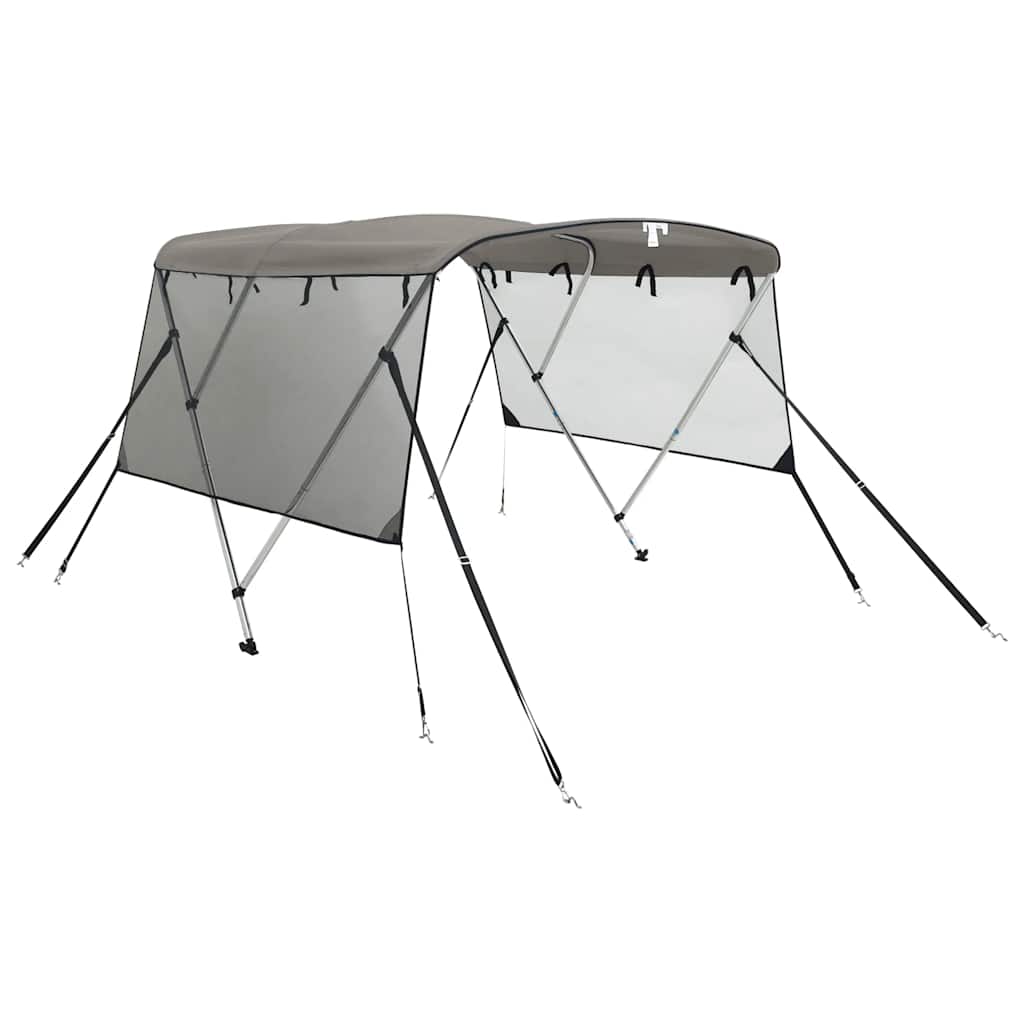 Vidaxx Bimini-Top 3 Bögen mit Netzseitenwänden 183x(185-198)x137 cm