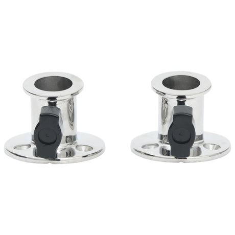 Vidaxl Bimini-Basis2 Stück für 26 mm Rundrohr aus Edelstahl