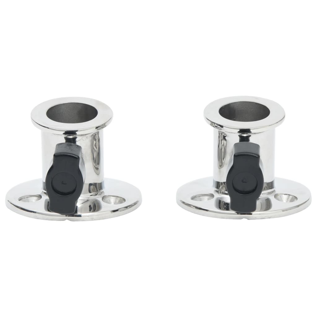 Vidaxl Bimini-Basis2 Stück für 26 mm Rundrohr aus Edelstahl