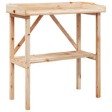 Vidaxxl Pflanzentisch mit Ablage 78x38x82,5 cm massives Kiefernholz