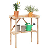 Vidaxxl Pflanzentisch mit Ablage 78x38x82,5 cm massives Kiefernholz