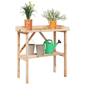 Vidaxxl Pflanzentisch mit Ablage 78x38x82,5 cm massives Kiefernholz