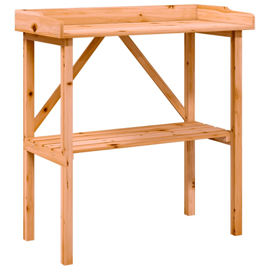 VidaXL Pflanzentisch mit Ablage 78x38x82,5 cm braunes Kiefernholz