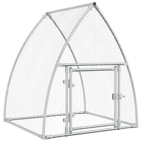 Vidaxx Hühnerstall 100x105x120 cm verzinkter Stahl silberfarben