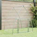 Vidaxx Hühnerstall 100x105x120 cm verzinkter Stahl silberfarben