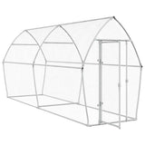 Vidaxx Hühnerstall 400x105x182 cm verzinkter Stahl silberfarben
