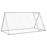 Vidaxx Hühnerstall 200x105x91 cm verzinkter Stahl silberfarben