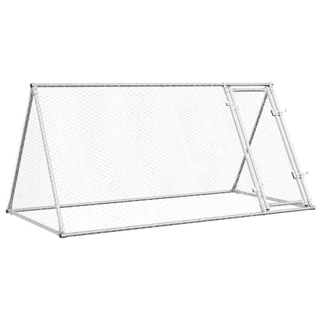 Vidaxx Hühnerstall 200x105x91 cm verzinkter Stahl silberfarben