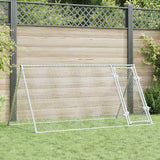 Vidaxx Hühnerstall 200x105x91 cm verzinkter Stahl silberfarben