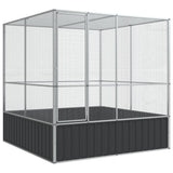 VidaXL Voliere 211x207x212 cm Stahl Silber