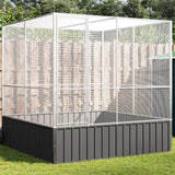 VidaXL Voliere 211x207x212 cm Stahl Silber