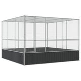 VidaXL Voliere 311x307x212 cm Stahl silber