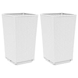 Vidaxx Pflanzgefäße 2 Stück 32,5x32,5x57 cm Polypropylen weiß