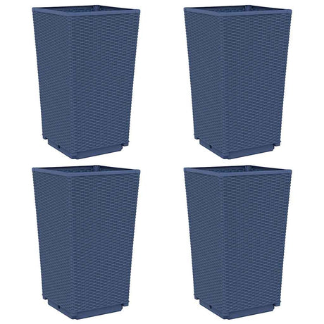 Vidaxx Pflanzgefäße 4 Stück 32,5x32,5x57 cm Polypropylen grau