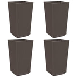 Vidaxx Pflanzgefäße 4 Stück 32,5x32,5x57 cm Polypropylen braun