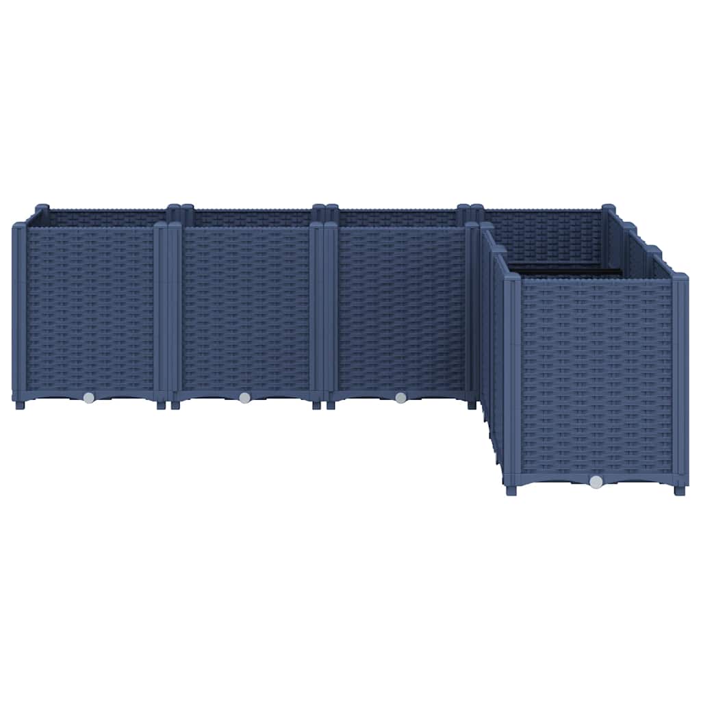 Vidaxx Pflanzgefäß 160x120x53 cm Polypropylen blaugrau