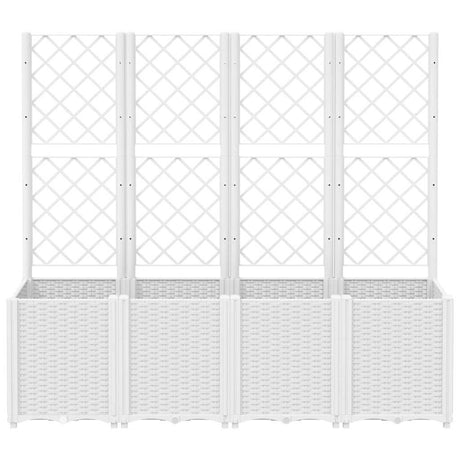 Vidaxx Pflanzgefäß mit Spalier 160x40x140 cm Polypropylen weiß