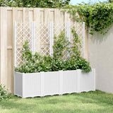 Vidaxx Pflanzgefäß mit Spalier 160x40x140 cm Polypropylen weiß
