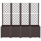 Vidaxx Pflanzgefäß mit Spalier 160x40x140 cm Polypropylen braun