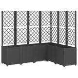 Vidaxx Pflanzgefäß mit Spalier 160x120x140 cm Polypropylen schwarz
