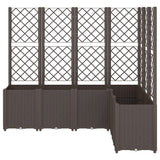 VidaXL Pflanzgefäß mit Gitter 160x120x140 cm Polypropylen braun