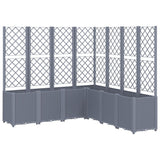 VidaXL Pflanzgefäß mit Spalier 160x160x140 cm Polypropylen grau