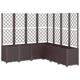 VidaXL Pflanzgefäß mit Spalier 160x160x140 cm Polypropylen braun