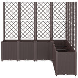 VidaXL Pflanzgefäß mit Spalier 160x160x140 cm Polypropylen braun