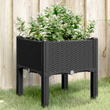 Vidaxx Pflanzgefäß mit Beinen 40x40x42 cm Polypropylen schwarz