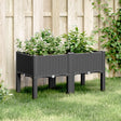 Vidaxx Pflanzgefäß mit Beinen 80x40x42 cm Polypropylen schwarz