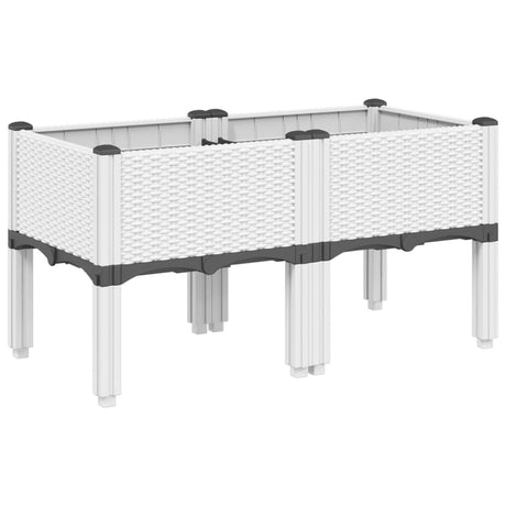 Vidaxx Pflanzgefäß mit Beinen 80x40x42 cm Polypropylen weiß