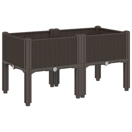 Vidaxx Pflanzgefäß mit Beinen 80x40x42 cm Polypropylen braun