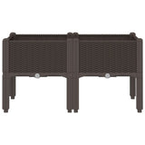 Vidaxx Pflanzgefäß mit Beinen 80x40x42 cm Polypropylen braun