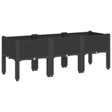 Vidaxx Pflanzgefäß mit Beinen 120x40x42 cm Polypropylen schwarz