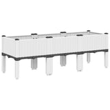 Vidaxx Pflanzgefäß mit Beinen 120x40x42 cm Polypropylen weiß