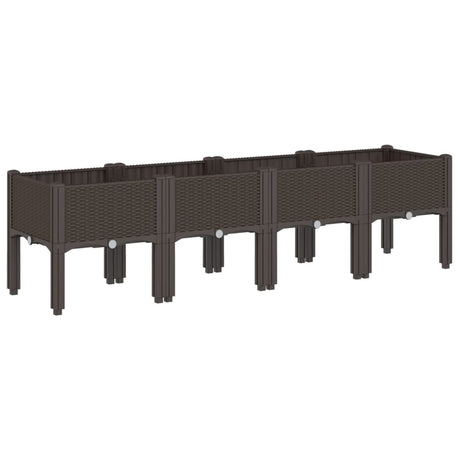 Vidaxx Pflanzgefäß mit Beinen 160x40x42 cm Polypropylen braun