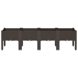 Vidaxx Pflanzgefäß mit Beinen 160x40x42 cm Polypropylen braun