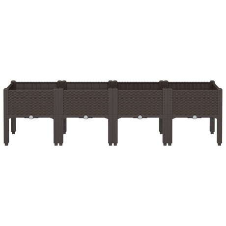 Vidaxx Pflanzgefäß mit Beinen 160x40x42 cm Polypropylen braun