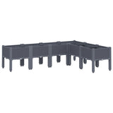 Vidaxx Pflanzgefäß mit Beinen 160x120x42 cm Polypropylen grau