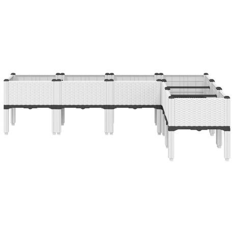 Vidaxx Pflanzgefäß mit Beinen 160x120x42 cm Polypropylen weiß