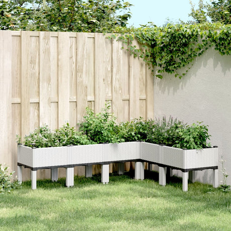 Vidaxx Pflanzgefäß mit Beinen 160x120x42 cm Polypropylen weiß