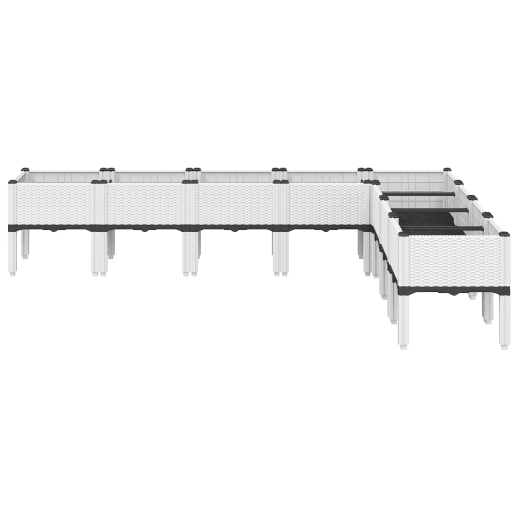 Vidaxx Pflanzgefäß mit Beinen 200x160x42 cm Polypropylen weiß