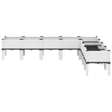 Vidaxx Pflanzgefäß mit Beinen 200x160x42 cm Polypropylen weiß