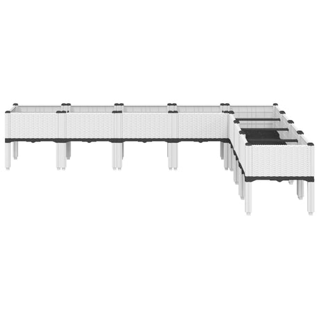 Vidaxx Pflanzgefäß mit Beinen 200x160x42 cm Polypropylen weiß