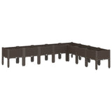 Vidaxx Pflanzgefäß mit Beinen 200x160x42 cm Polypropylen braun