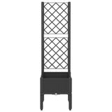 Vidaxx Pflanzgefäß mit Spalier 40x40x142 cm Polypropylen schwarz