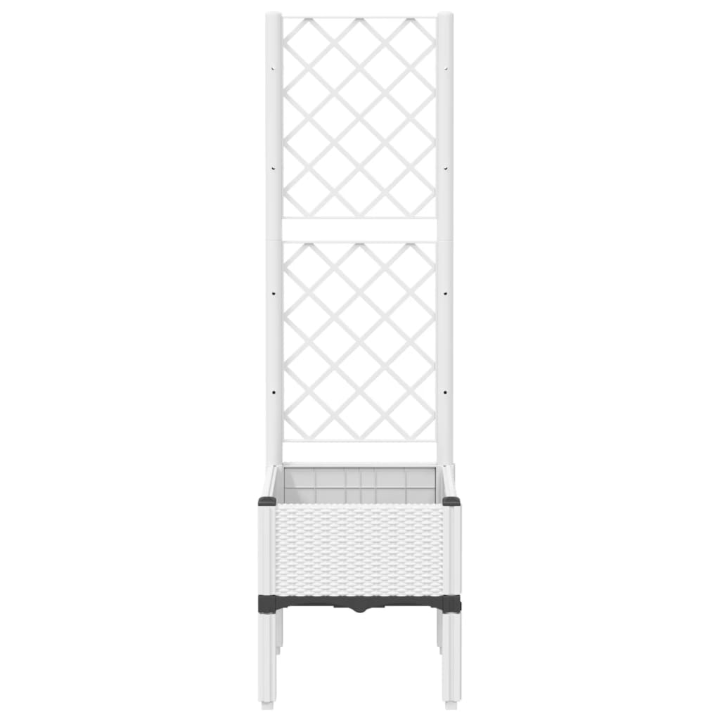 Vidaxx Pflanzgefäß mit Spalier 40x40x142 cm Polypropylen weiß
