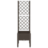 Vidaxx Pflanzgefäß mit Spalier 40x40x142 cm Polypropylen braun